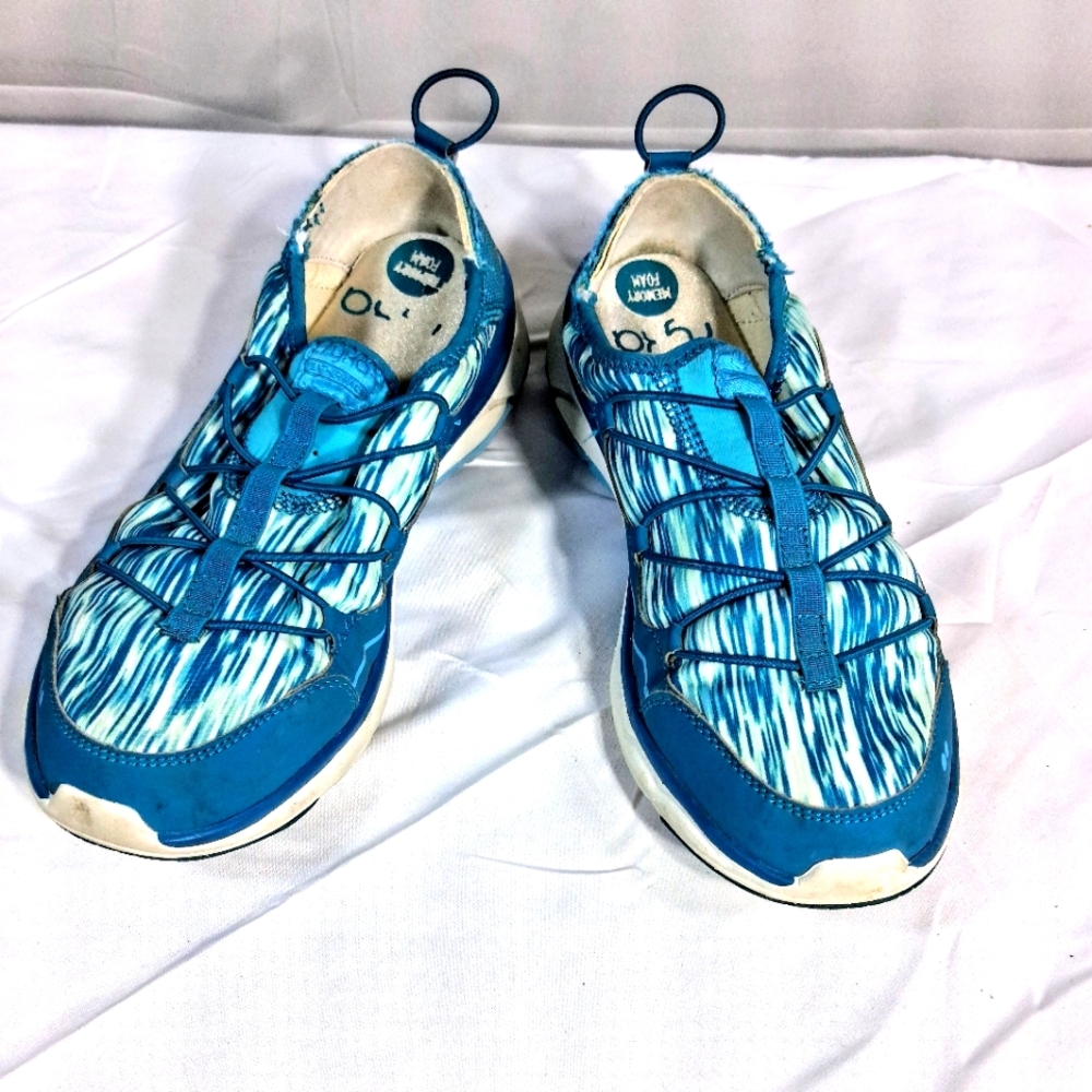 Ryka Women's 9W Arch Support Aqua Marine/Blue Knock Around Walking Shoes